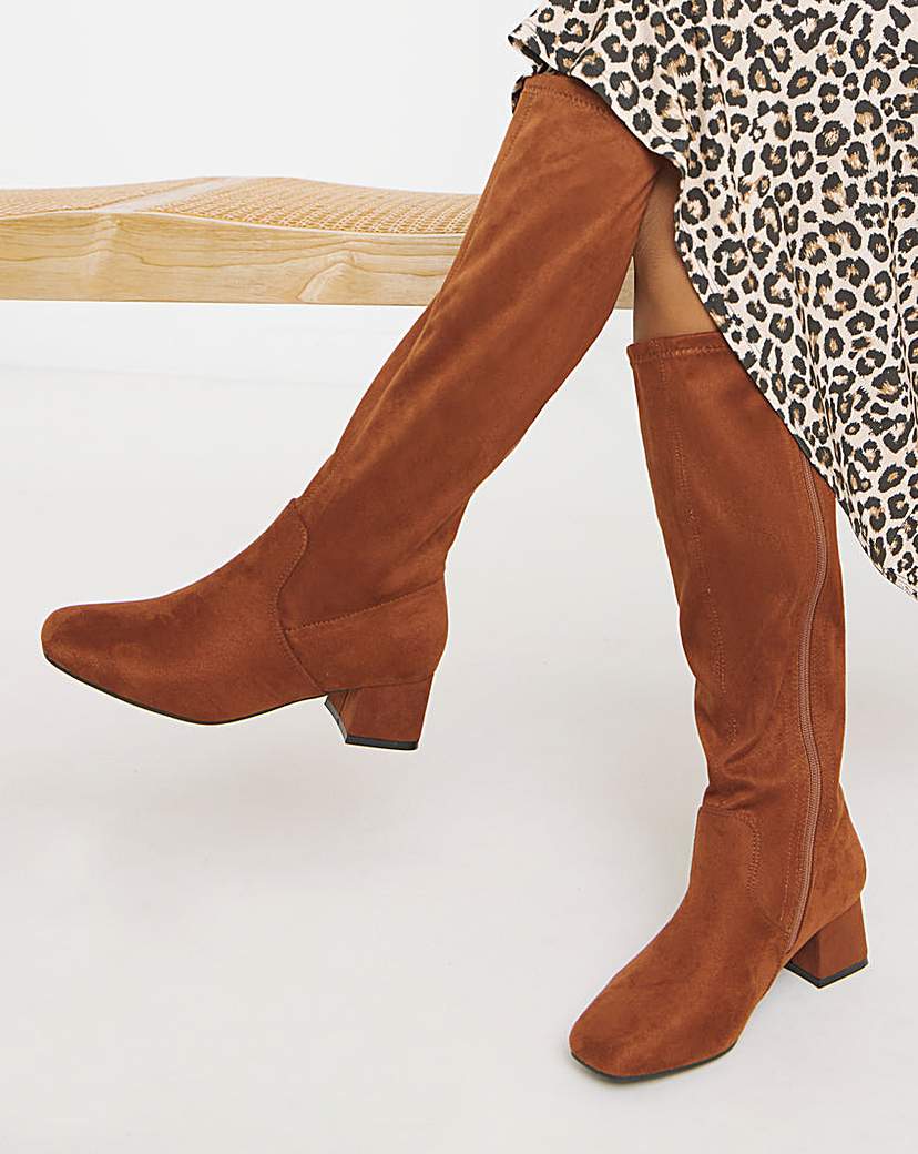 Low Block Heel Knee High Boot D Std