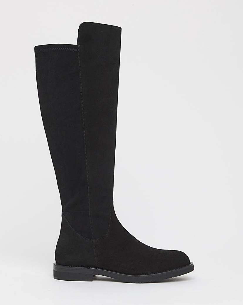 New In - Knee High Suede Riding Boot Wide C