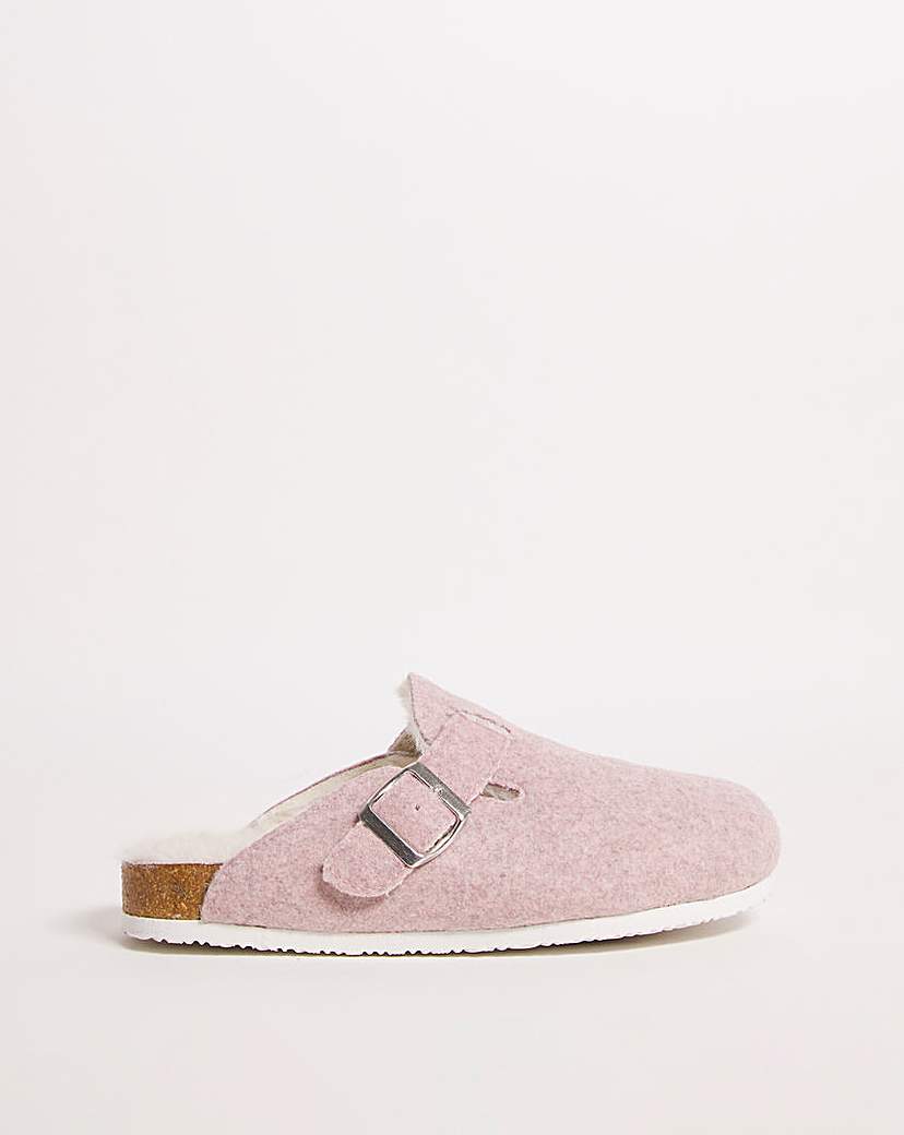 Cushion Walk Buckle Mule Slipper E Fit