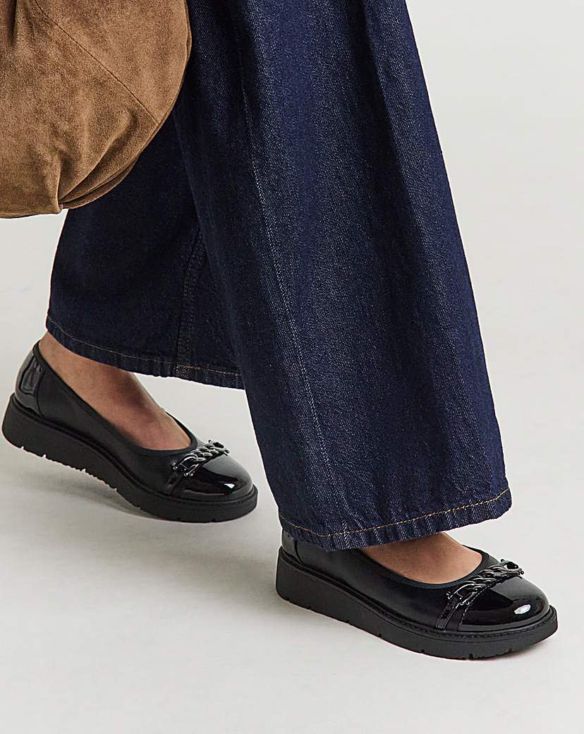 New In - Low Wedge Ballerina Snaffle Ex Wide
