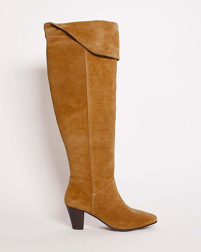 Suede Over Knee Boot Eee Fit Std Calf