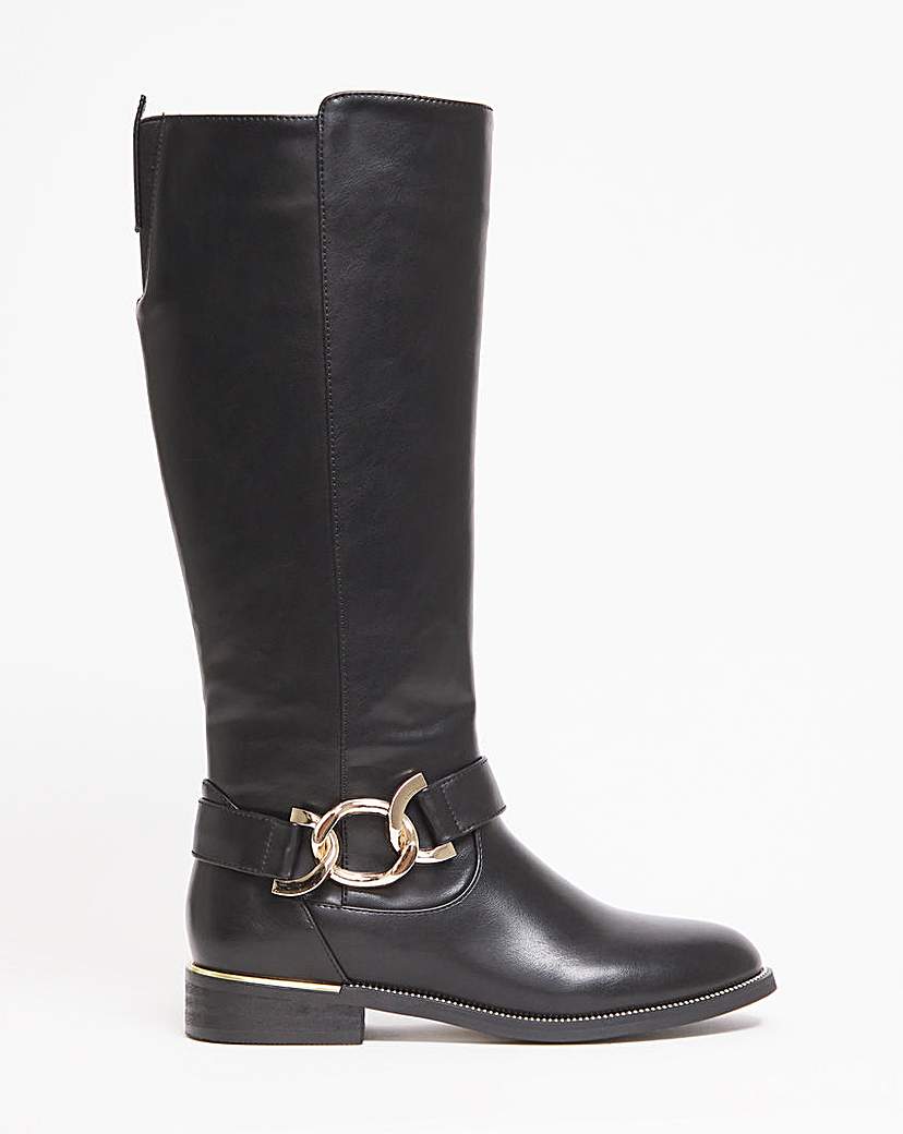 Chain High Leg Boot E Fit Curvy Calf