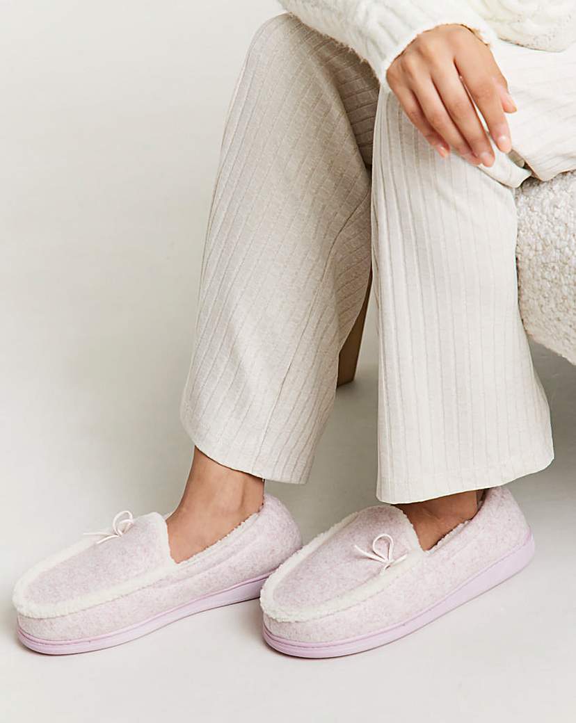 New In - Full Slipper With Bow Wide Fit