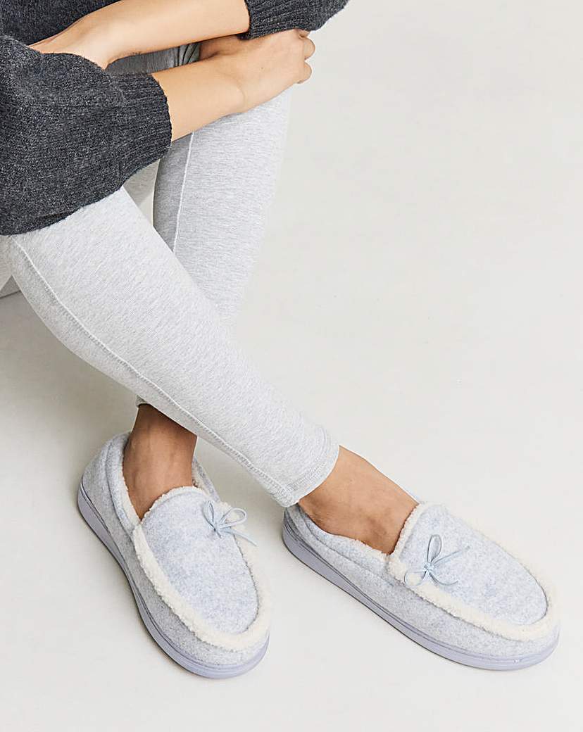 New In - Full Slipper With Bow Wide Fit