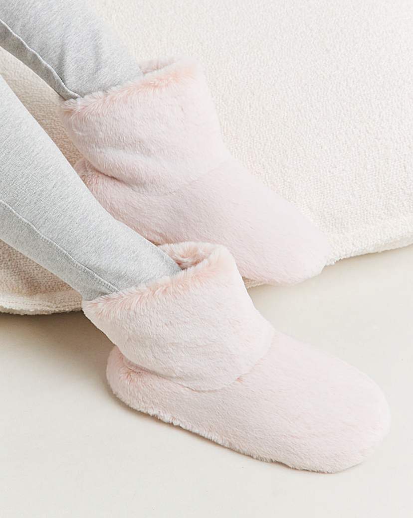 New In - Fluffy Bootie Slipper Wide Fit