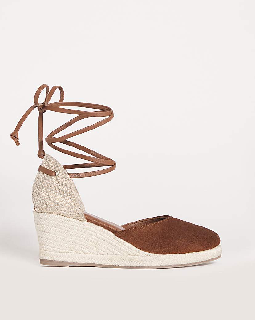 Leather Wedge Espadrille E Fit