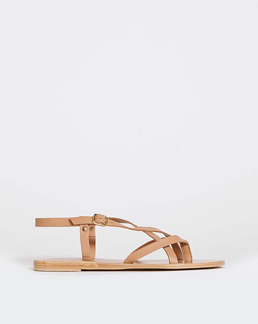 Leather Gladiator Style Sandal E Fit