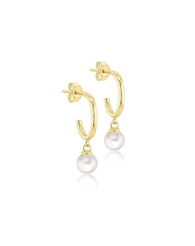 9CT Yellow Gold Pearls Drop Earrings