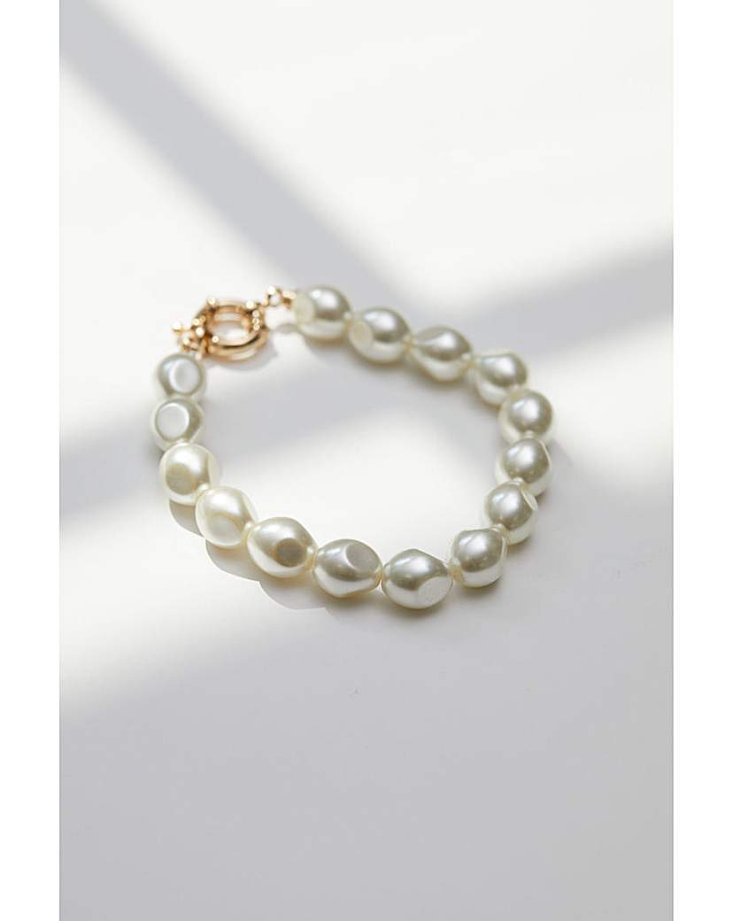 Jon Richard Cream Baroque Bracelet