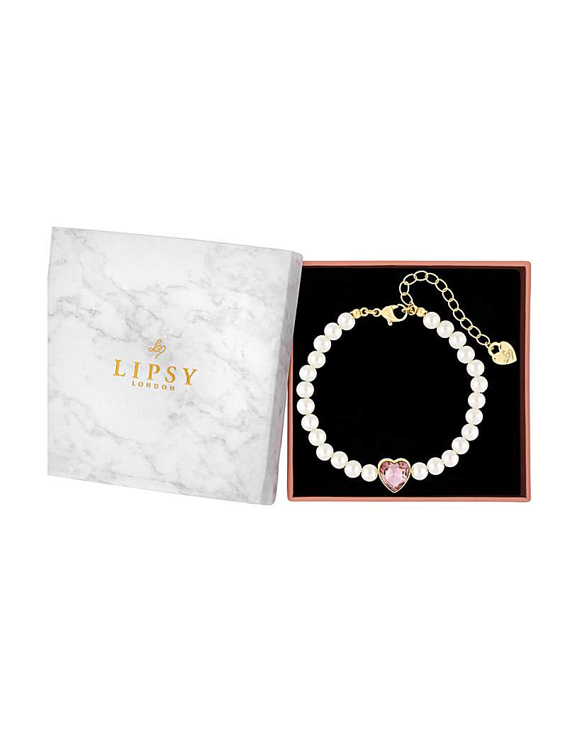 Lipsy Pearl Heart Bracelet