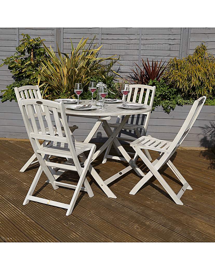 Charles Bentley Washed Wood Bistro Set