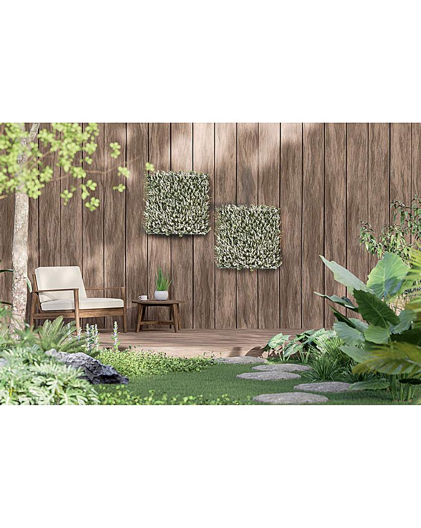 Artificial White Buxus Panel 50cm x