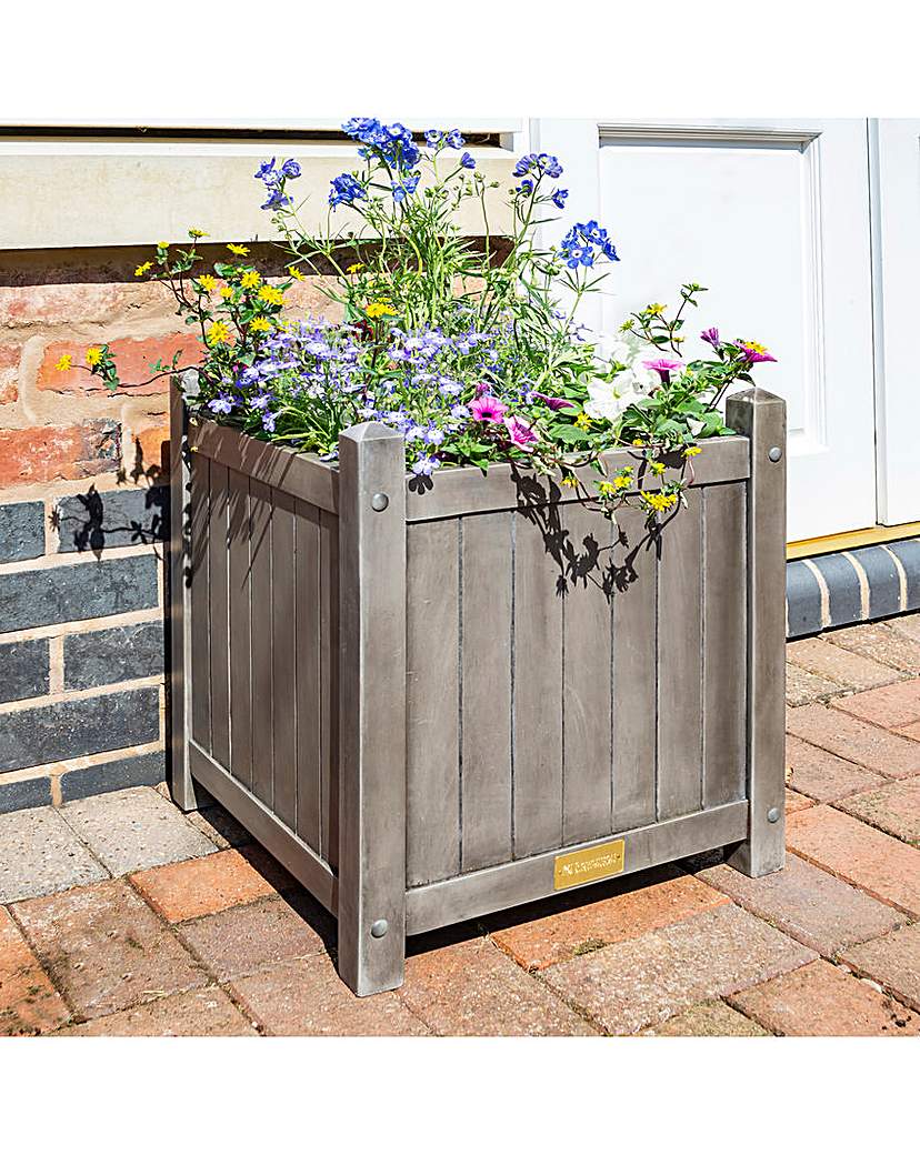 Rowlinson Alderley Grey Square Planter