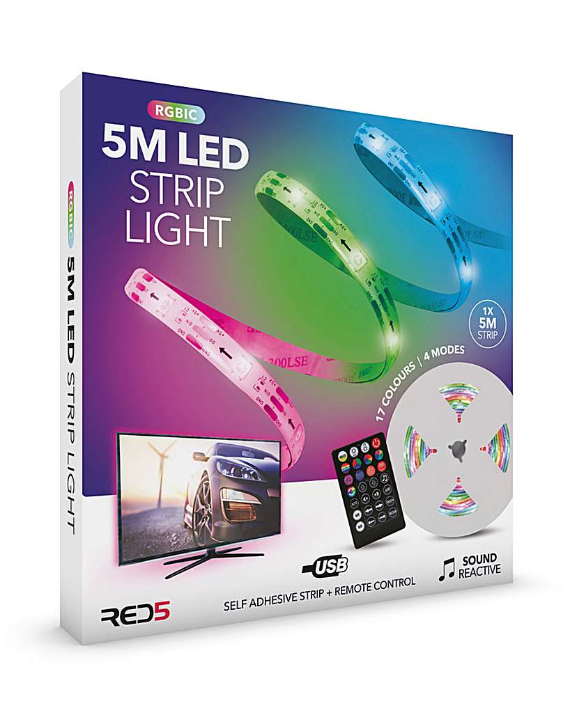 5M Strip Light Sound Reactive and Remote