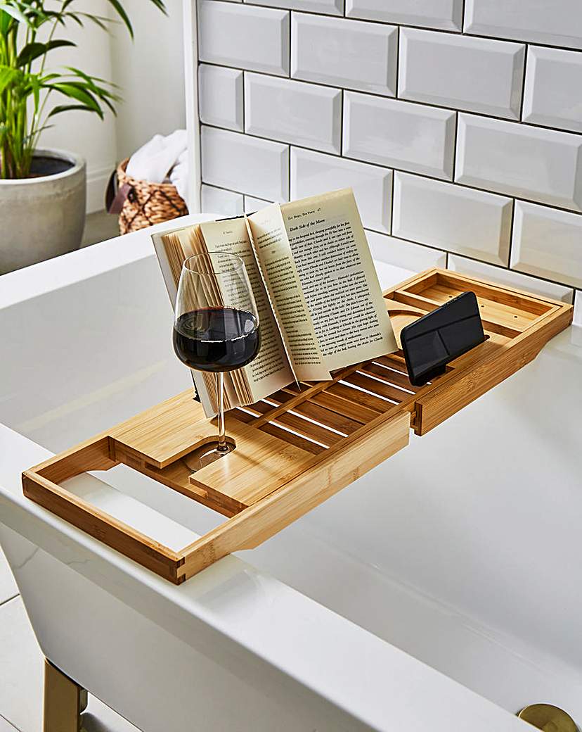 New In - Natural Bamboo Bath Caddy