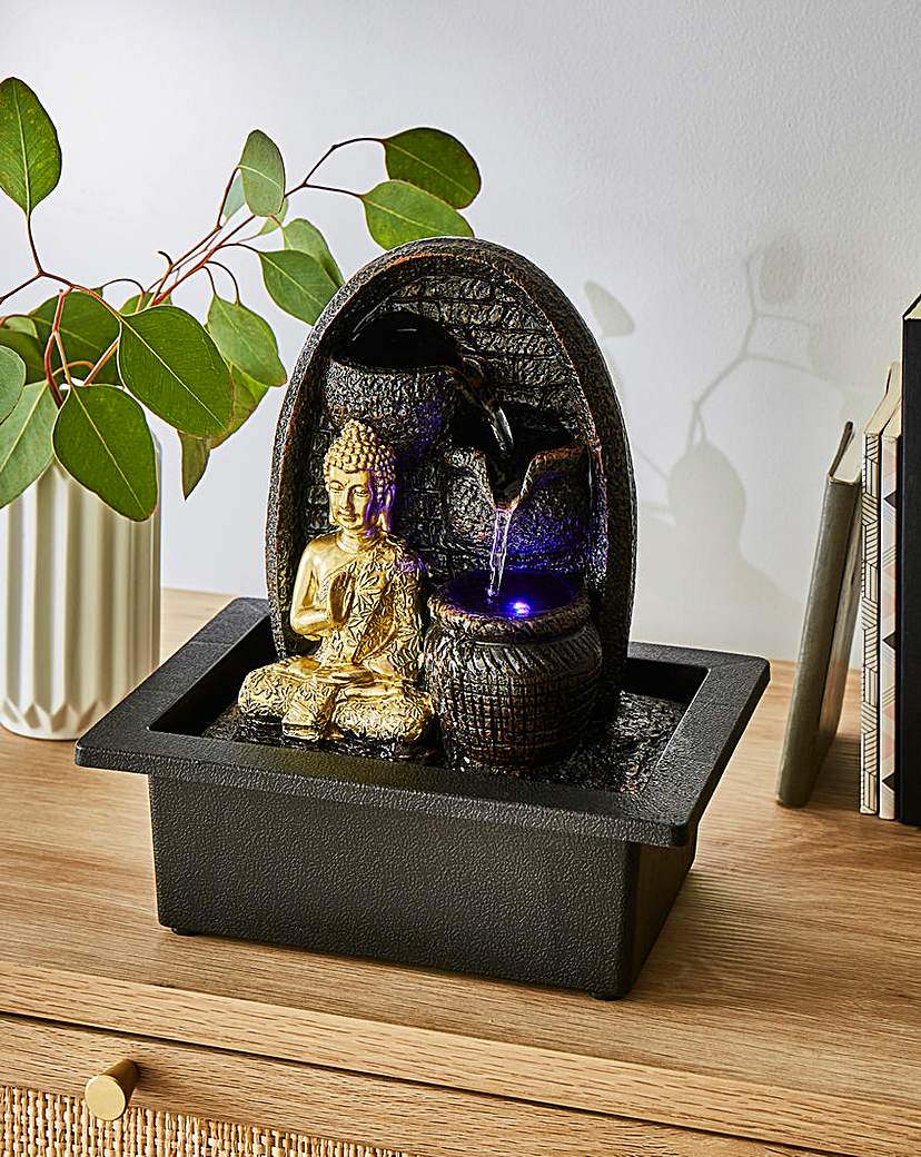 New In - Golden Buddha Water Fountain