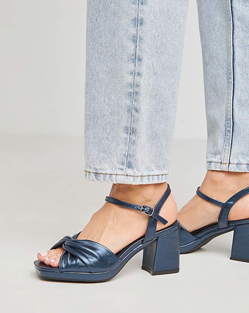 Twist Upper Platform Sandal Ex Wide Fit