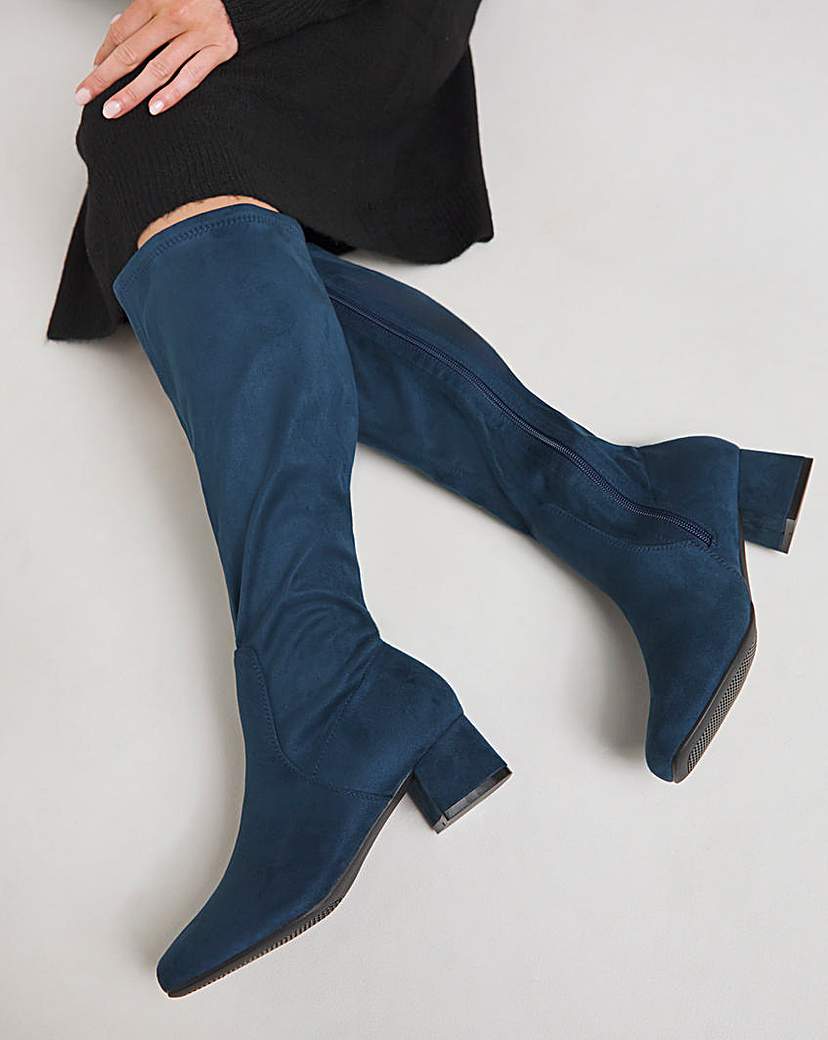 Knee High Heel Boot Wide Fit Super Curvy