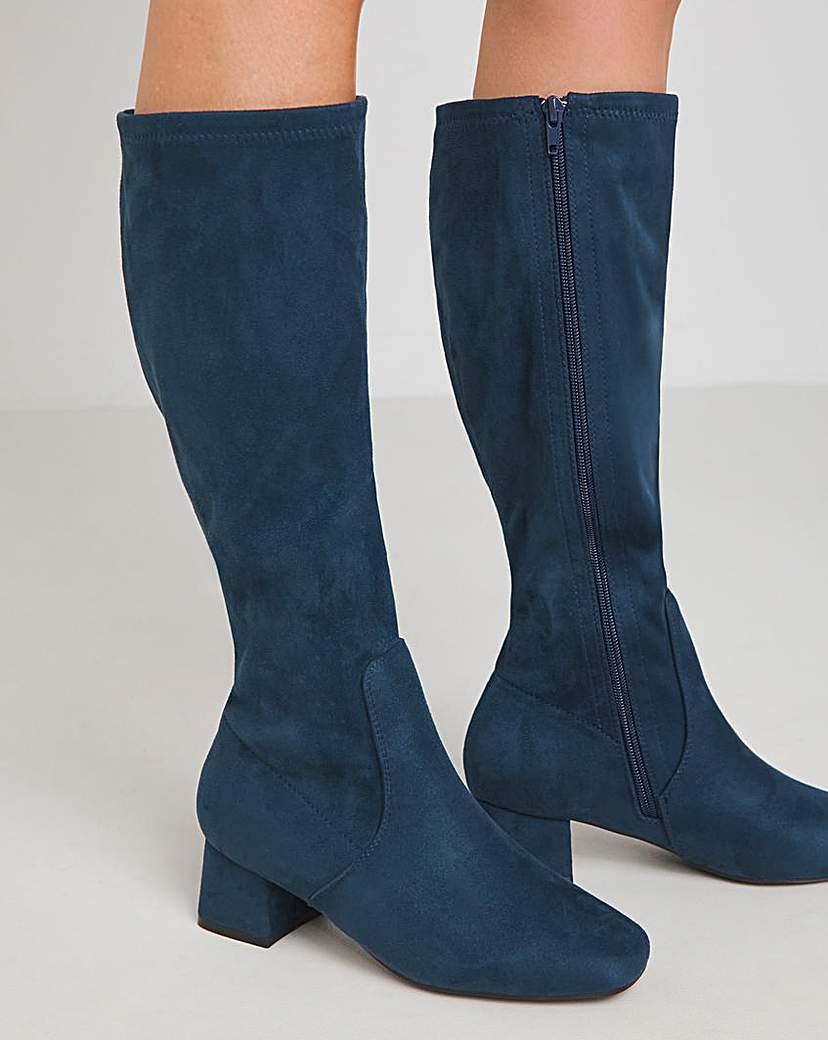 Knee High Heeled Boot Ex Wide SuperCurvy