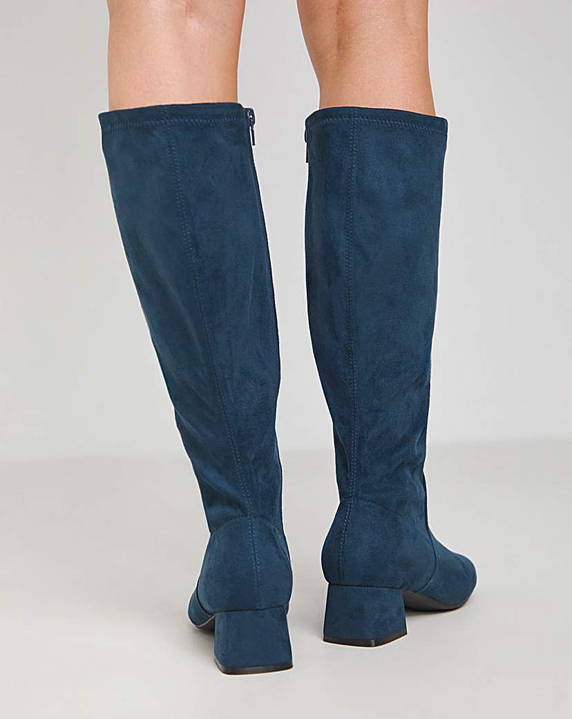 Knee High Heeled Boot Ex Wide SuperCurvy