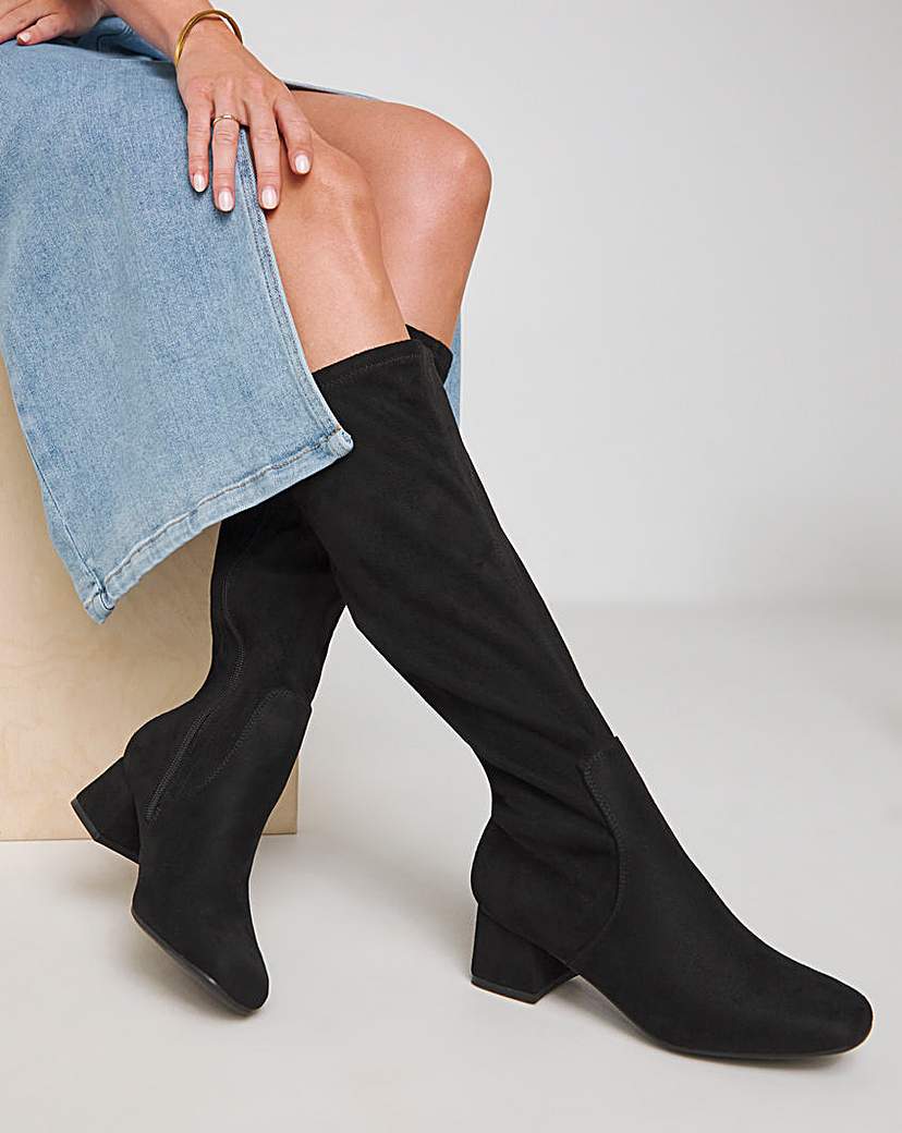 Knee High Heeled Boot Standard Fit