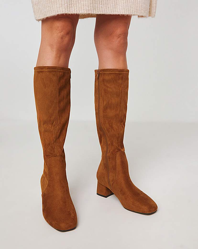 Knee High Heeled Boot Standard Fit