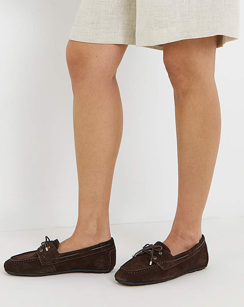 Classic Leather Boat Shoe Wide Brown Heavenly …