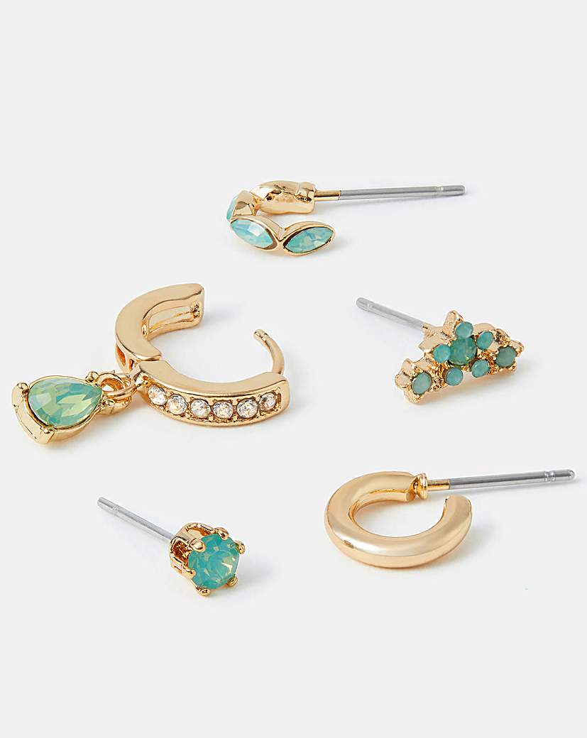 Accessorize 5-Pack Gem Stud & Hoop