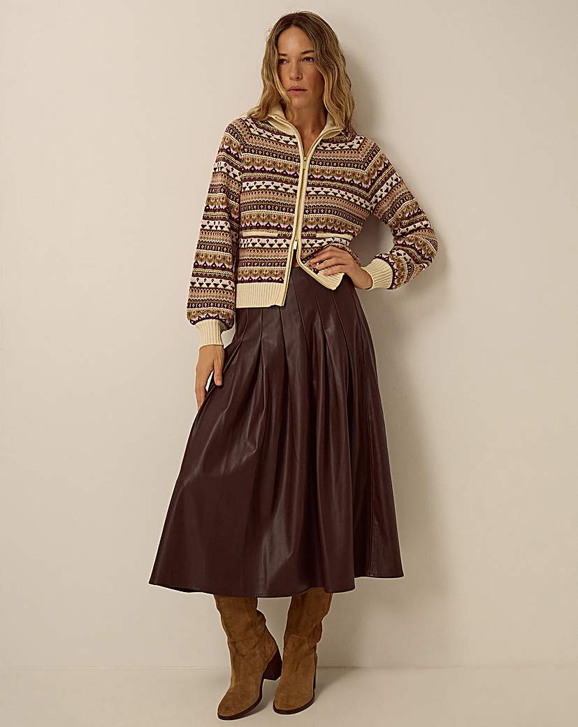 Monsoon Ottie Pleated Midi Skirt