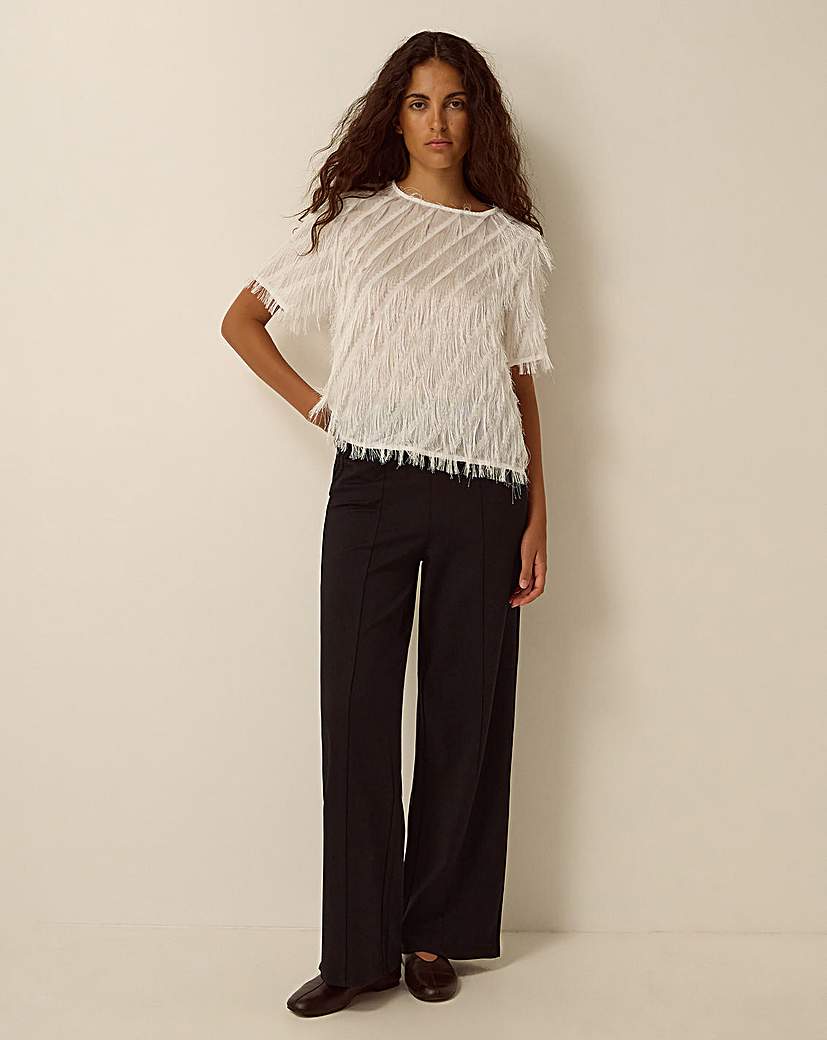 Monsoon Payton Ponte Wide Leg Trousers