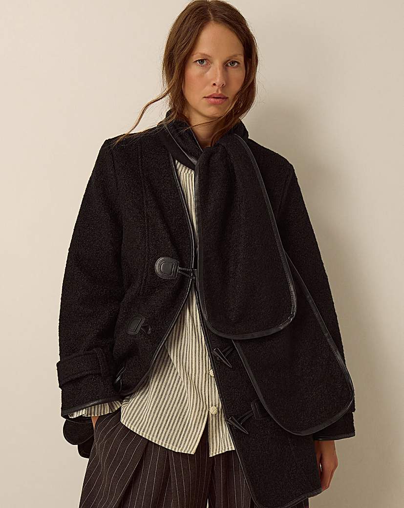 Monsoon Mae Boucle Coat & Scarf