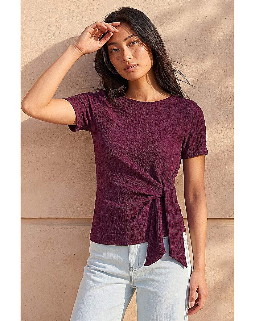 Roman Petite Textured Side Tie Top
