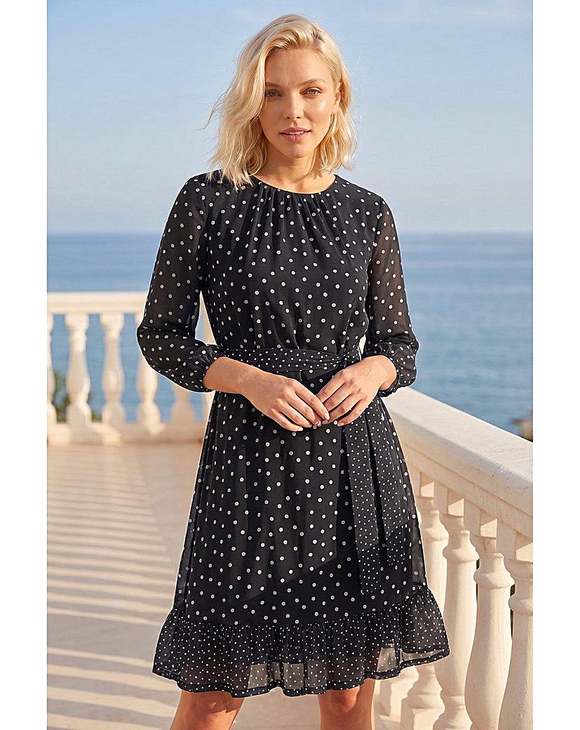Roman Petite Frill Hem Dress