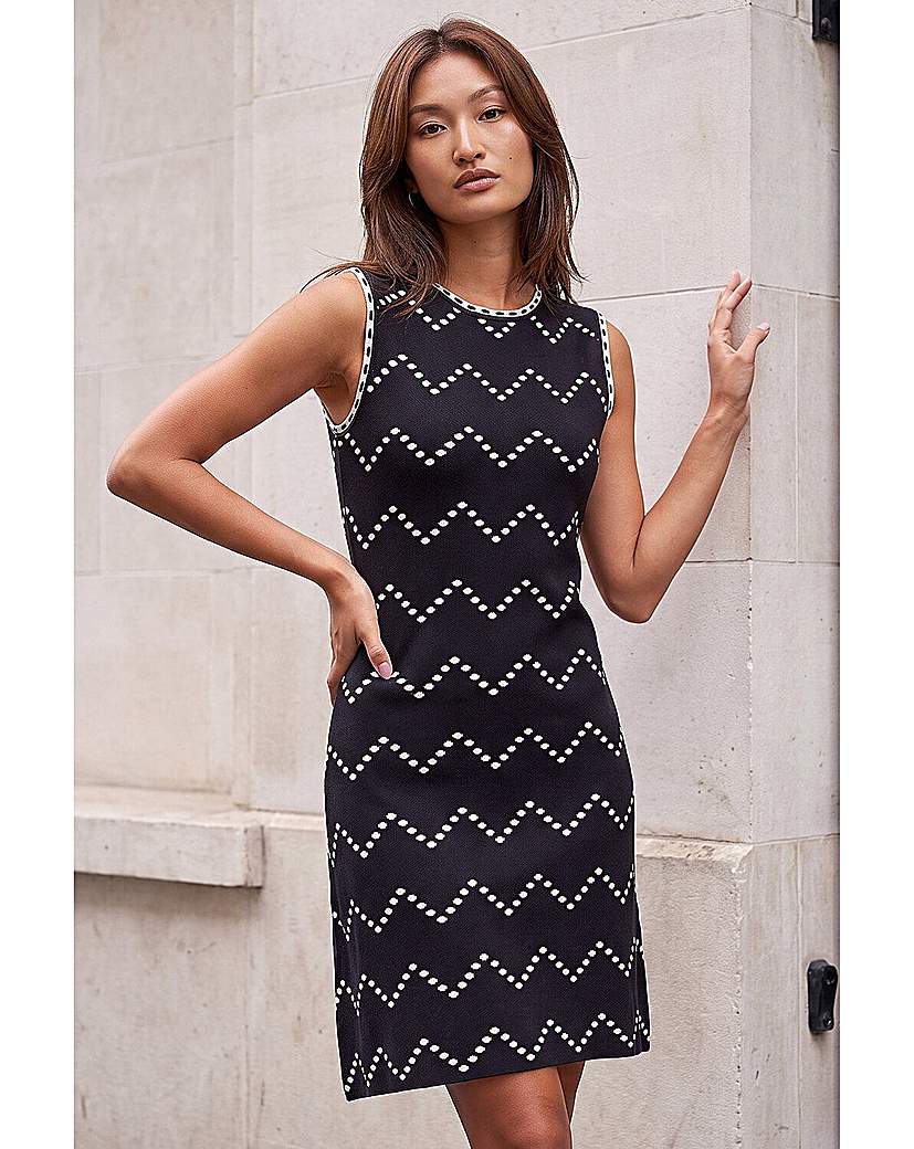 Roman Chevron Knit Dress