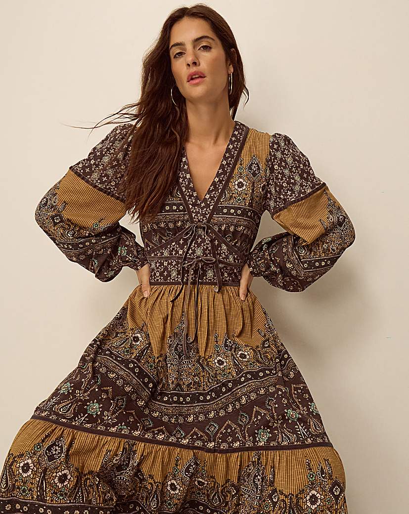 Monsoon Branwen Floral Print Midi Dress