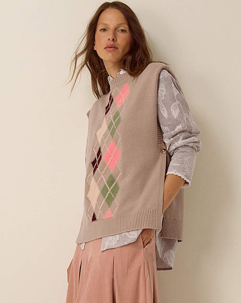 Monsoon Ariana Argyle Knitted Vest