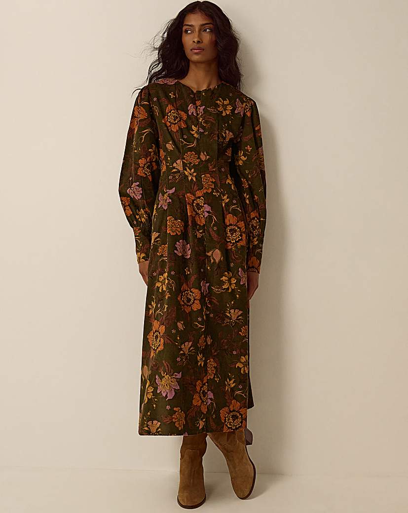 Monsoon Princella Corduroy Midi Dress