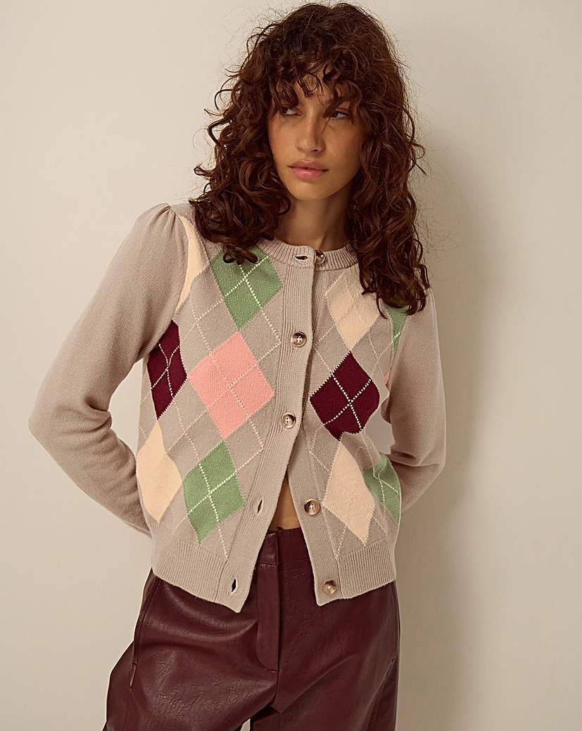 Monsoon Alba Argyle Cardigan
