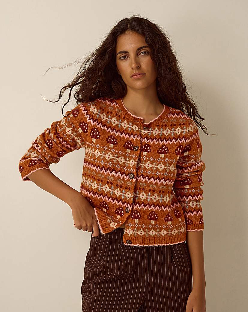 Monsoon Mia Mushroom Knit Cardigan