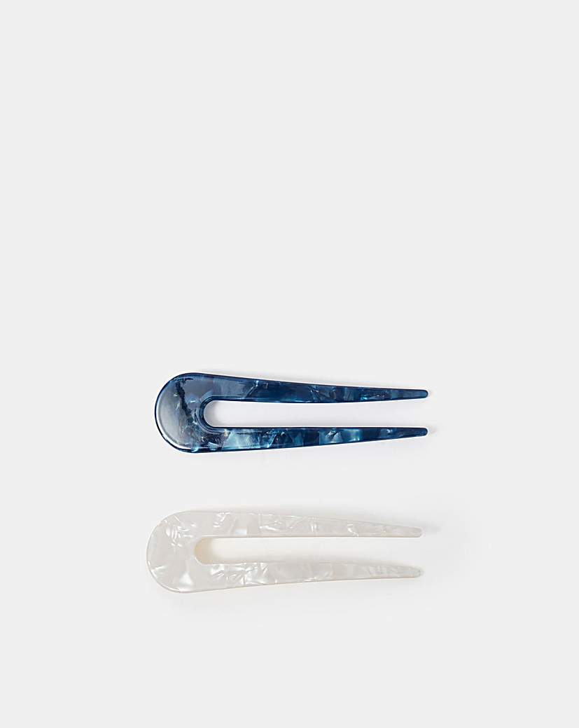 Accessorize 2pk Resin French Hair Pins