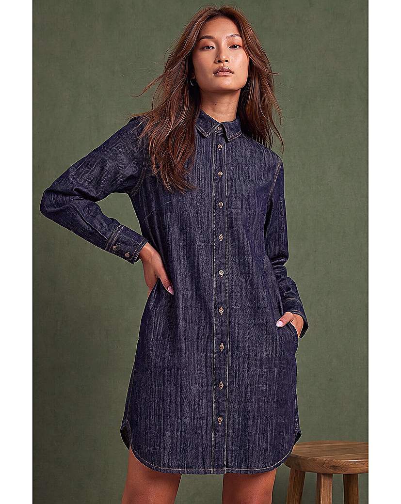 Roman Button Through Shirt Dress