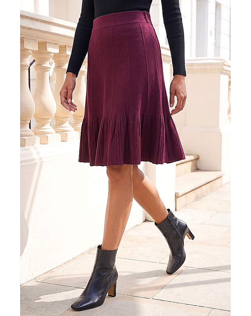 Roman A-Line Knit Skater Skirt