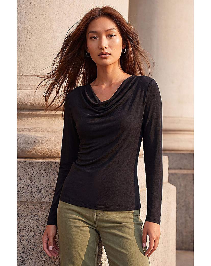 Roman Cowl Neck Top