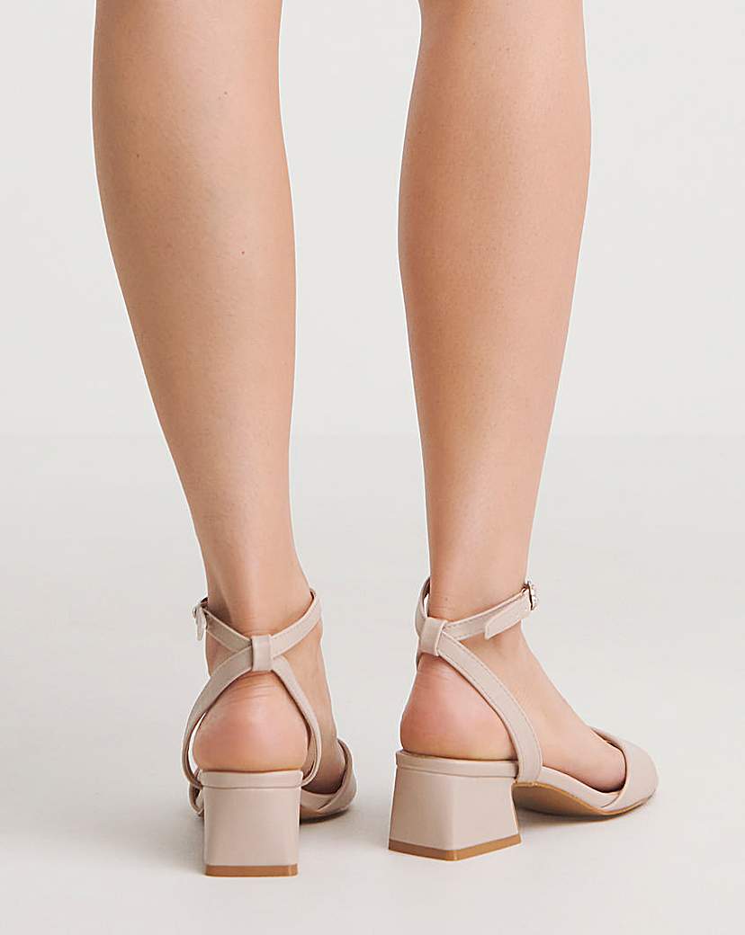 Barely There Low Block Heel Ex Wide
