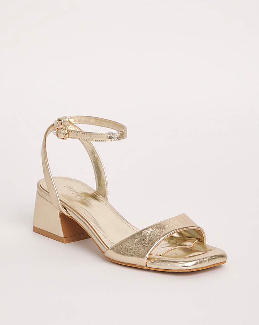 Barely There Low Block Heel Ex Wide