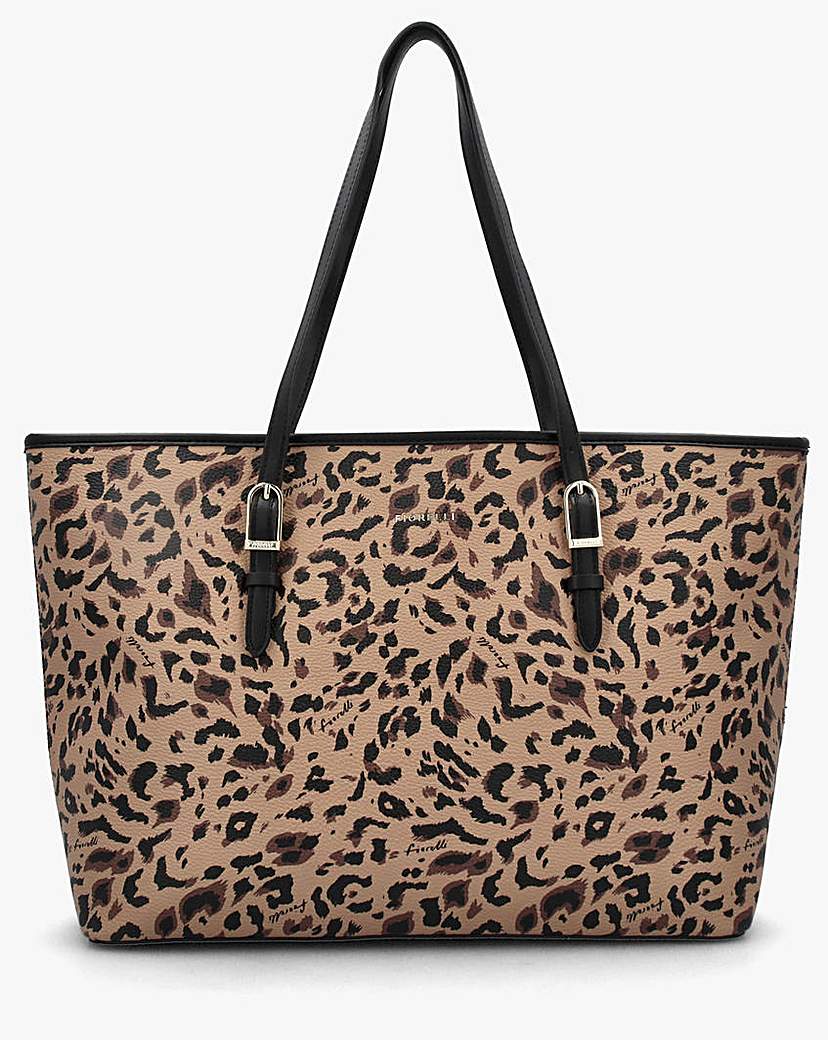 Fiorelli Etta Leopard Bucket Tote Bag