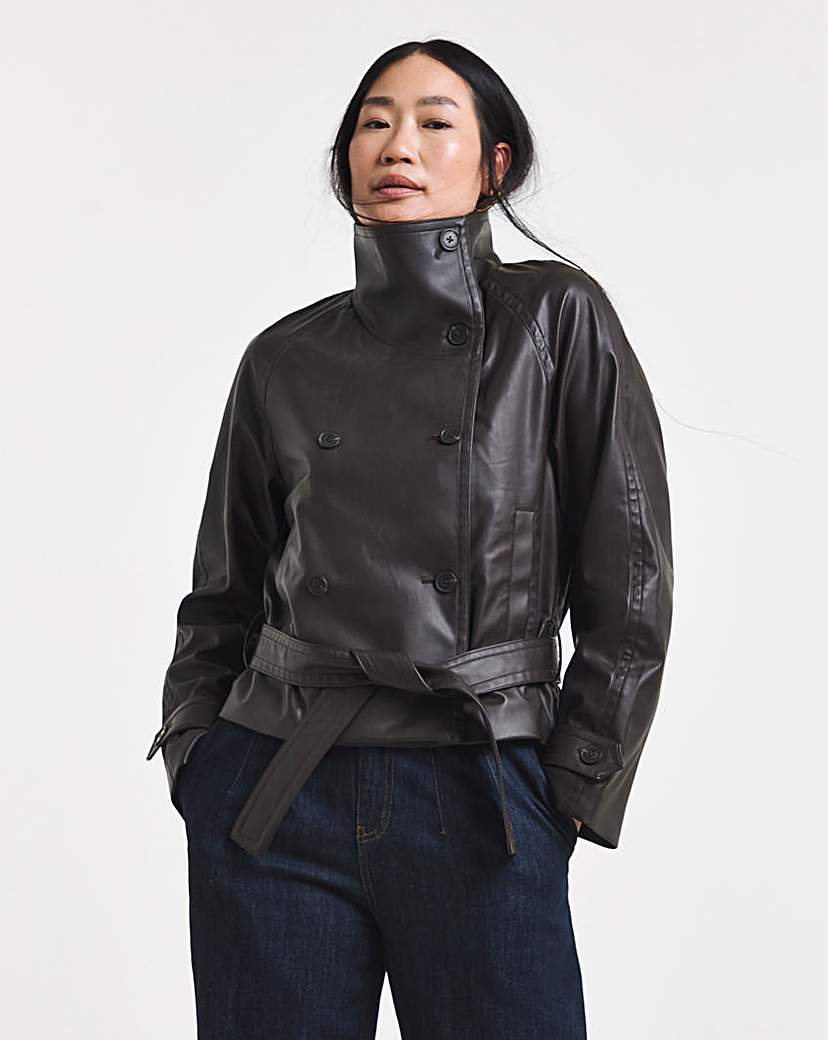 JDY Faux Leather Belt Jacket
