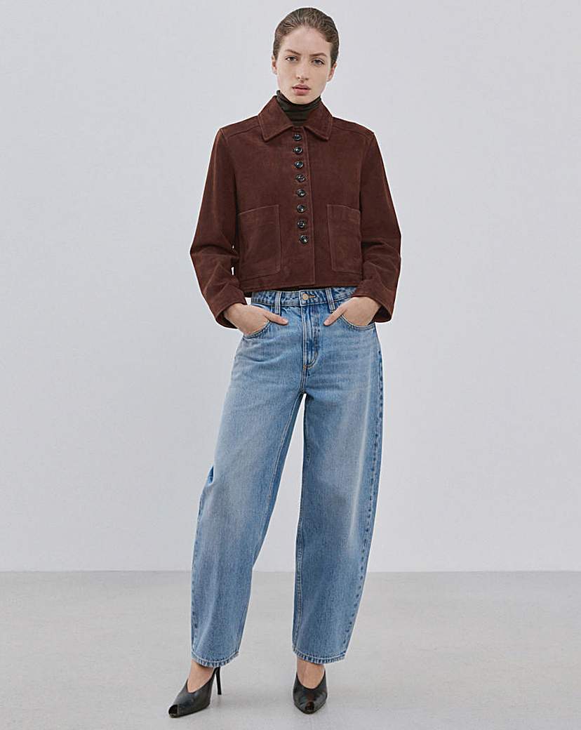 Mango High Waisted Barrel Jean