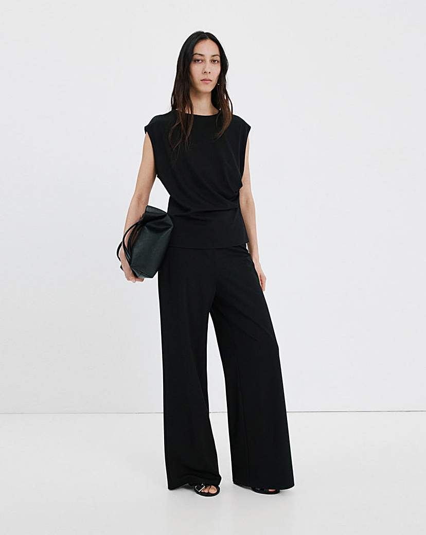 Mango Black Candelo Straight-Fit Trousers With - Extra Large