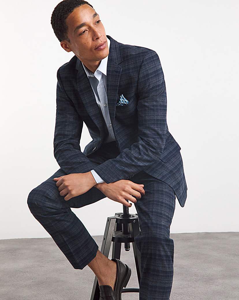 Warm Handle Check Suit Jacket